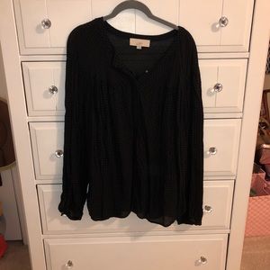 Black long sleeve top from LOFT